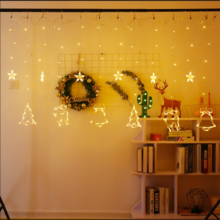 LED Curtain Lights Christmas Decoration Bell And Deer String Lights