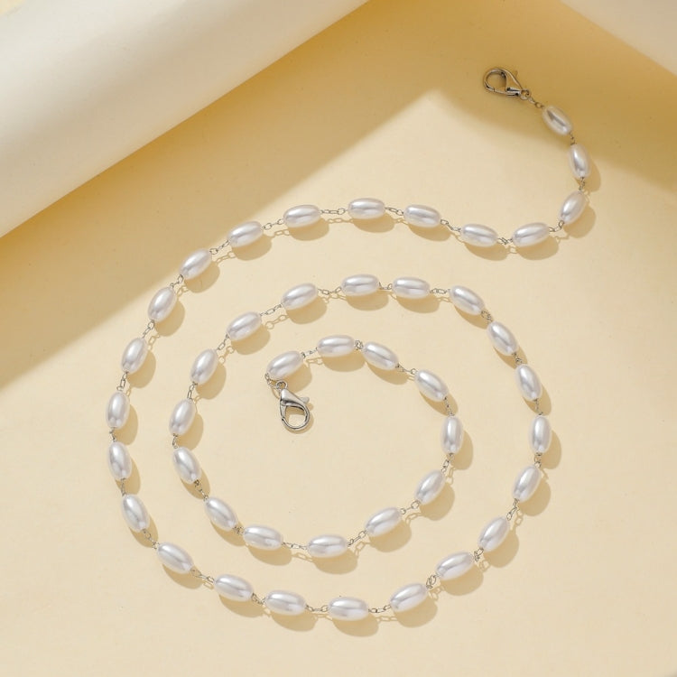 Mask Anti-Lost Lanyard Necklace Simple Oval-Shaped Pearl Mask Glasses Chain My Store