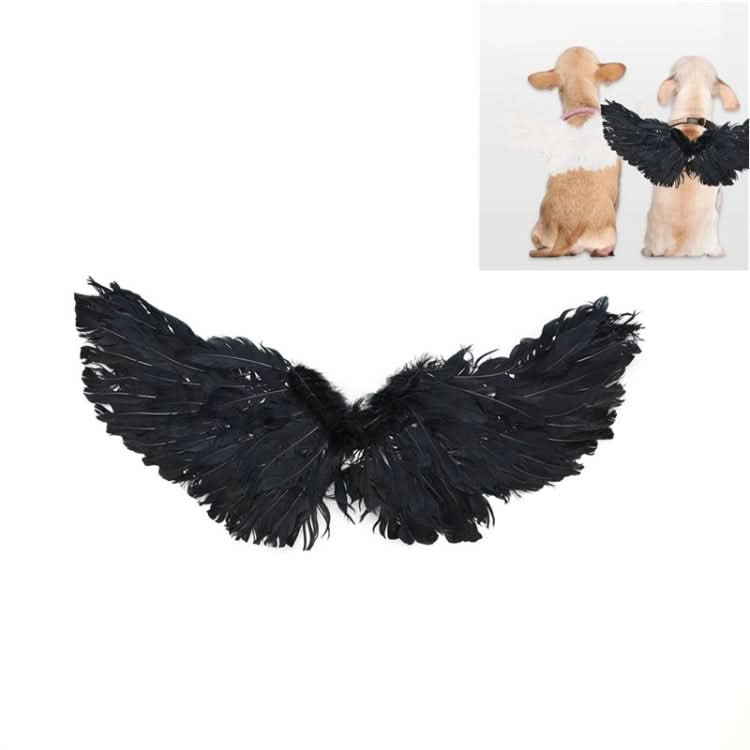 Pet Christmas Halloween Feather Wings Devil And Angel Holiday Makeup - Reluova