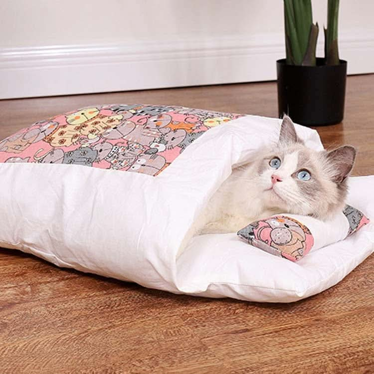 Closed Removable and Washable Cat Litter Sleeping Bag Winter Warm Dog Kennel - Reluova