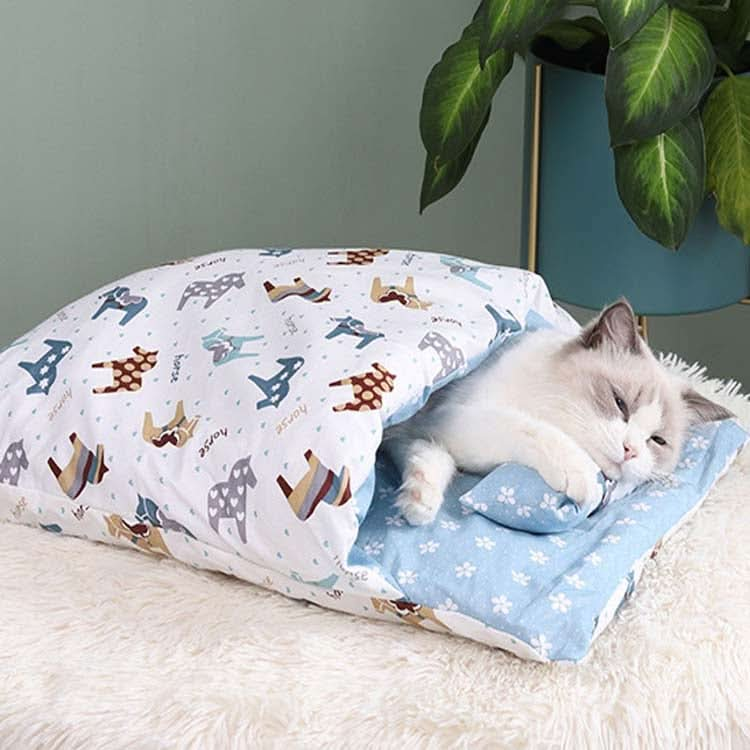 Closed Removable and Washable Cat Litter Sleeping Bag Winter Warm Dog Kennel - Reluova