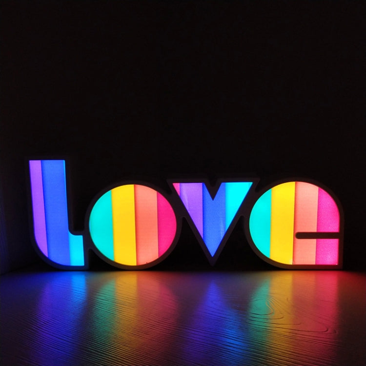 LED Letter Light Box Conjoined LOVE Shape Decoration Lamp