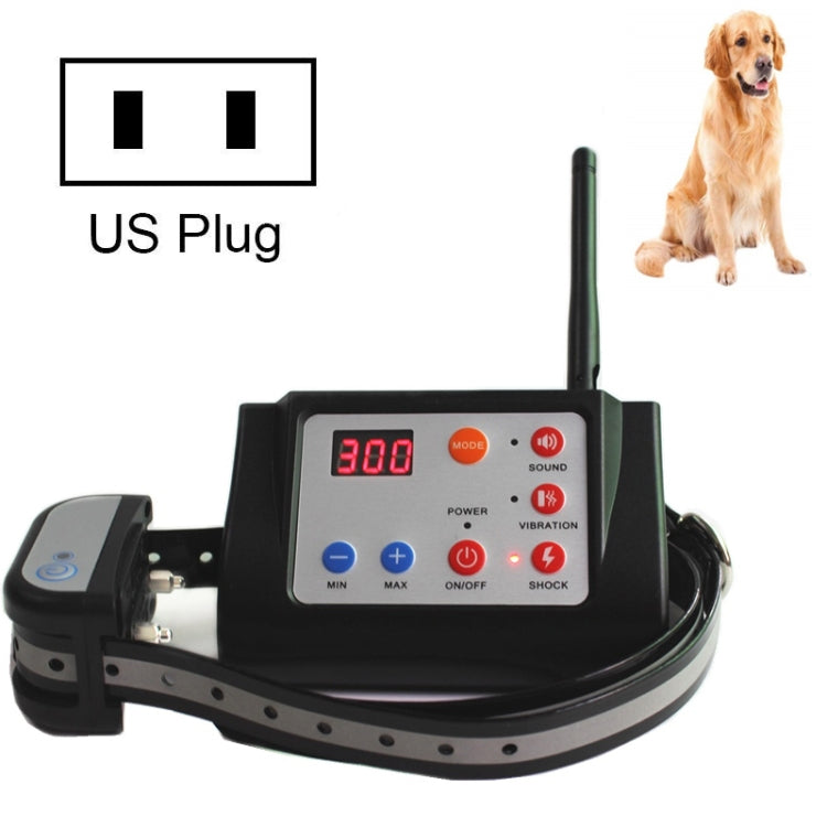 2 In 1 Smart Wireless Waterproof Fence Remote Dog Trainer with Collar, Style:420G(US Plug)-Reluova