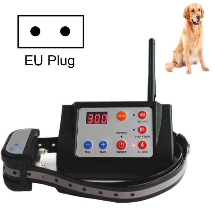 2 In 1 Smart Wireless Waterproof Fence Remote Dog Trainer with Collar, Style:420G(EU Plug)-Reluova