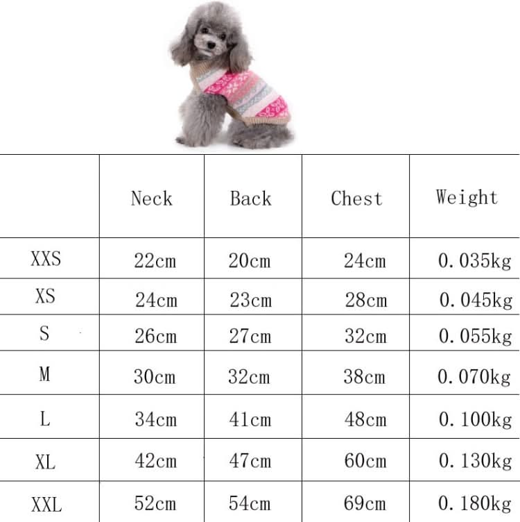 Autumn Winter Pet Clothes Christmas Snowflake Knitted Pattern Sweater - Reluova