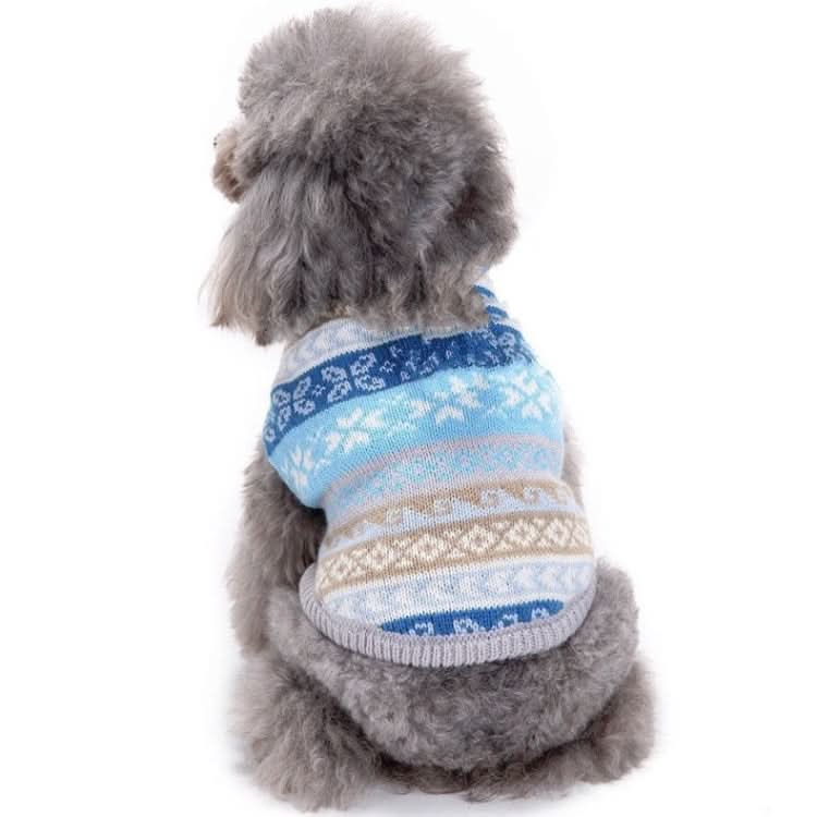 Autumn Winter Pet Clothes Christmas Snowflake Knitted Pattern Sweater - Reluova