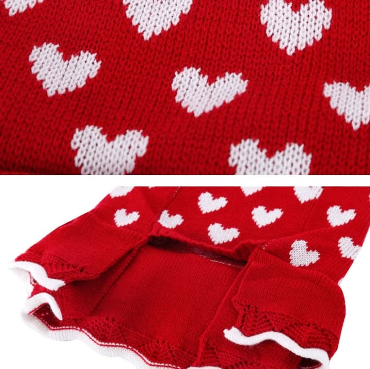 Autumn Winter Pet Red Love Sweater Festive Christmas Pet Clothes - Reluova