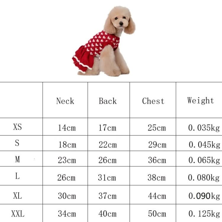 Autumn Winter Pet Red Love Sweater Festive Christmas Pet Clothes - Reluova