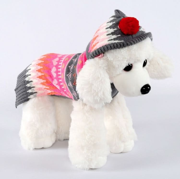 Pet Christmas Costume Sweater Hooded Ball Snowflake Costume - Reluova