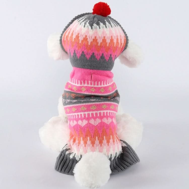 Pet Christmas Costume Sweater Hooded Ball Snowflake Costume - Reluova