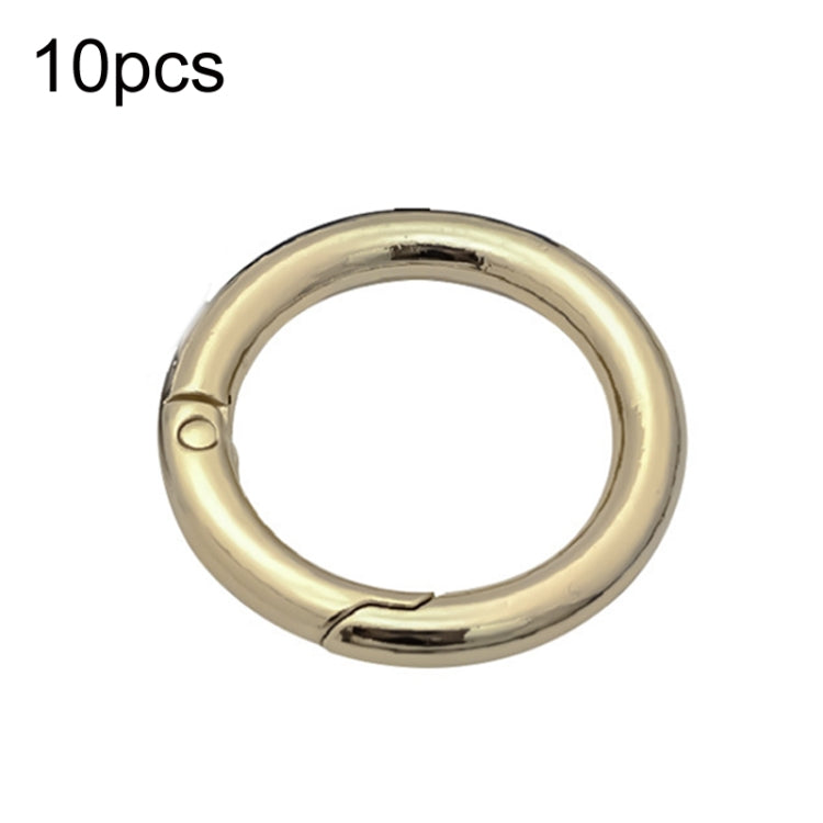 10pcs Zinc Alloy Spring Ring Metal Open Bag Webbing Keychain