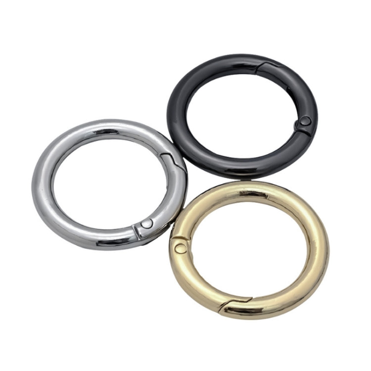 10pcs Zinc Alloy Spring Ring Metal Open Bag Webbing Keychain