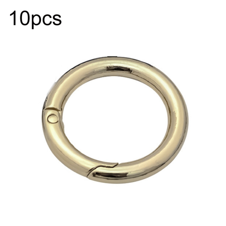 10pcs Zinc Alloy Spring Ring Metal Open Bag Webbing Keychain