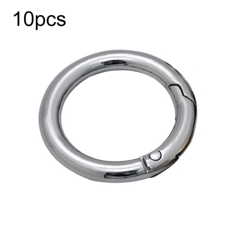 10pcs Zinc Alloy Spring Ring Metal Open Bag Webbing Keychain