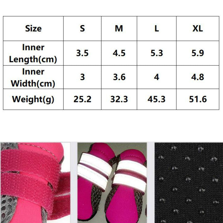 4 in 1 Pet Shoes Dog Shoes Walking Shoes Small Dogs Pet Supplies, Size: S(Pink)-Reluova