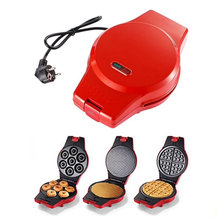 3-in-1 Multi-Function Eleictric Baking Pan Breakfast Maker Donut Sandwich Waffle Maker Pizza Maker, EU Plug-Reluova