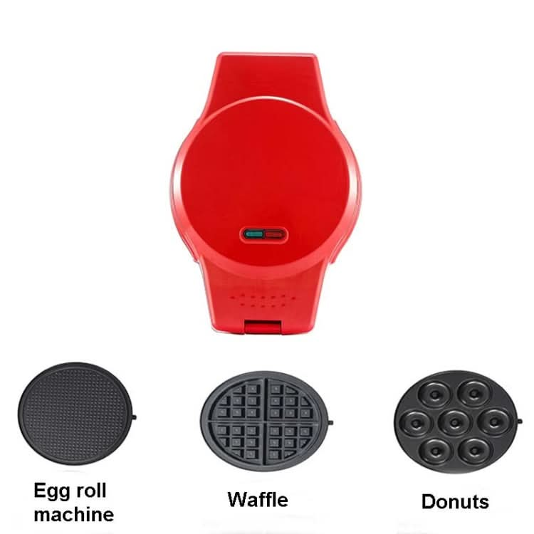 3-in-1 Multi-Function Eleictric Baking Pan Breakfast Maker Donut Sandwich Waffle Maker Pizza Maker, EU Plug-Reluova