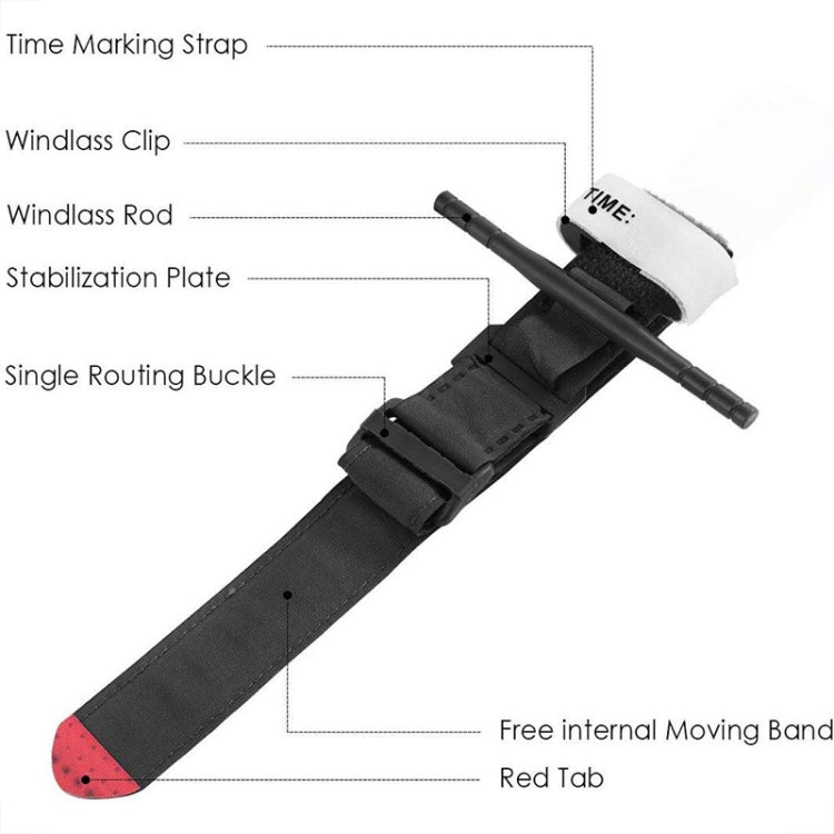 Outdoor Portable One-handed Spinning Emergency Buckle Artery Tourniquet