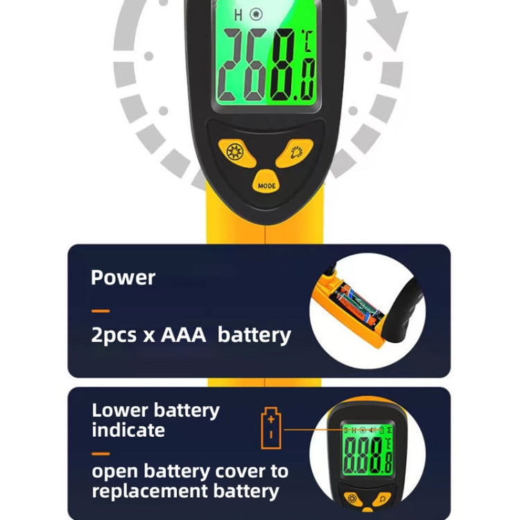 BSIDE H1 550 Degree Celsius Infrared Thermometer Handheld Non-Contact Thermometer Reluova