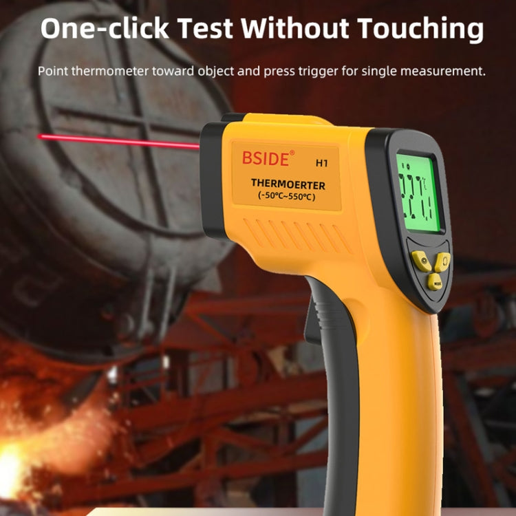 BSIDE H1 550 Degree Celsius Infrared Thermometer Handheld Non-Contact Thermometer Reluova