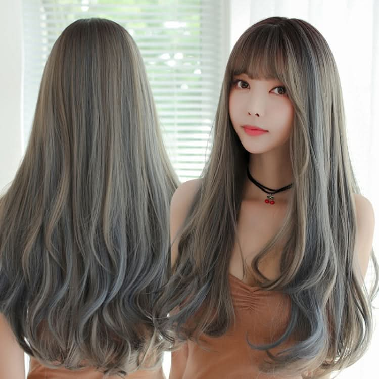 Realistic Chemical Fiber High Temperature Silk Long Curly Hair Wig for Girls Reluova