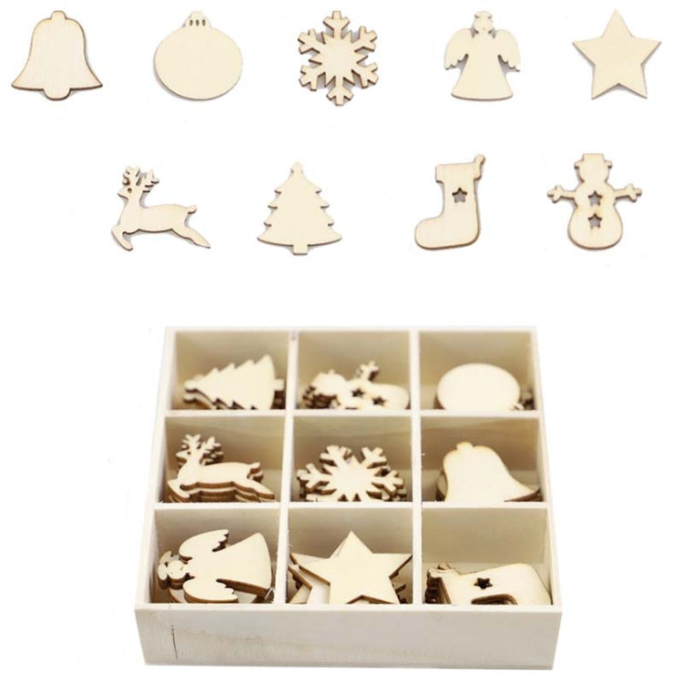 Christmas Creative DIY Decoration Gift Set  Handmade Wood Chip Pendant My Store