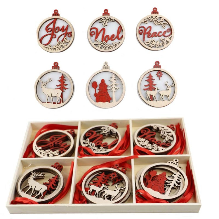 Christmas Creative DIY Decoration Gift Set  Handmade Wood Chip Pendant My Store