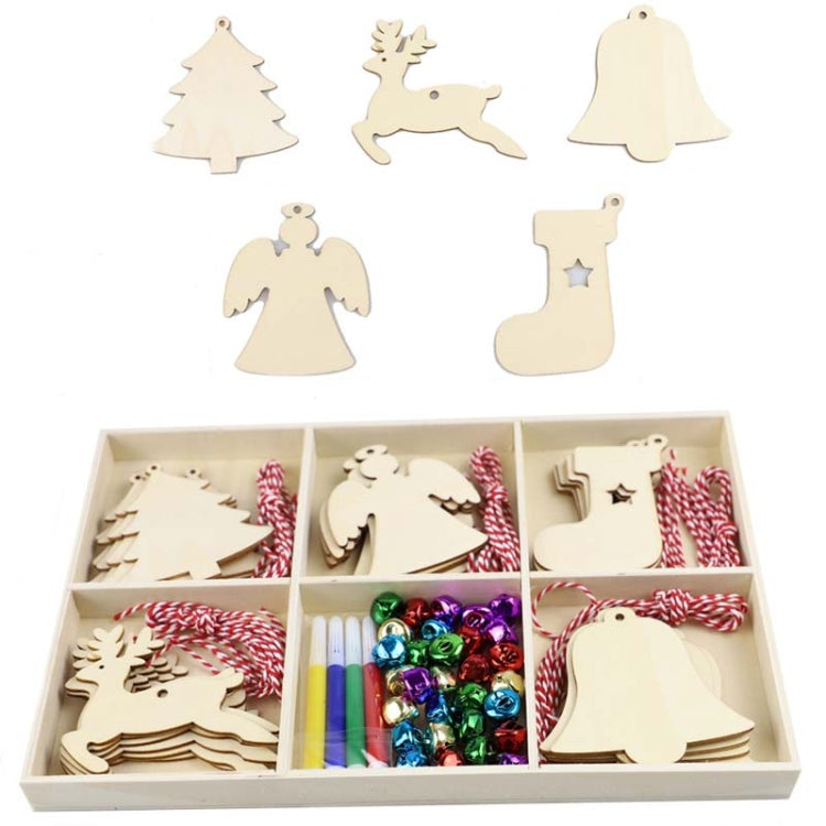 Christmas Creative DIY Decoration Gift Set  Handmade Wood Chip Pendant My Store