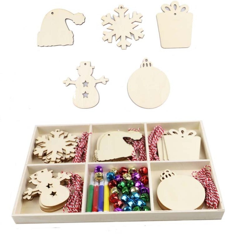 Christmas Creative DIY Decoration Gift Set  Handmade Wood Chip Pendant My Store