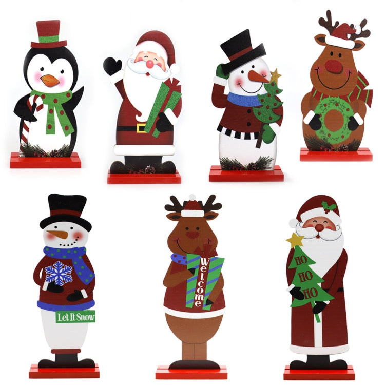 Christmas Festival Decorations Wooden Figure Desktop Decoration My Store