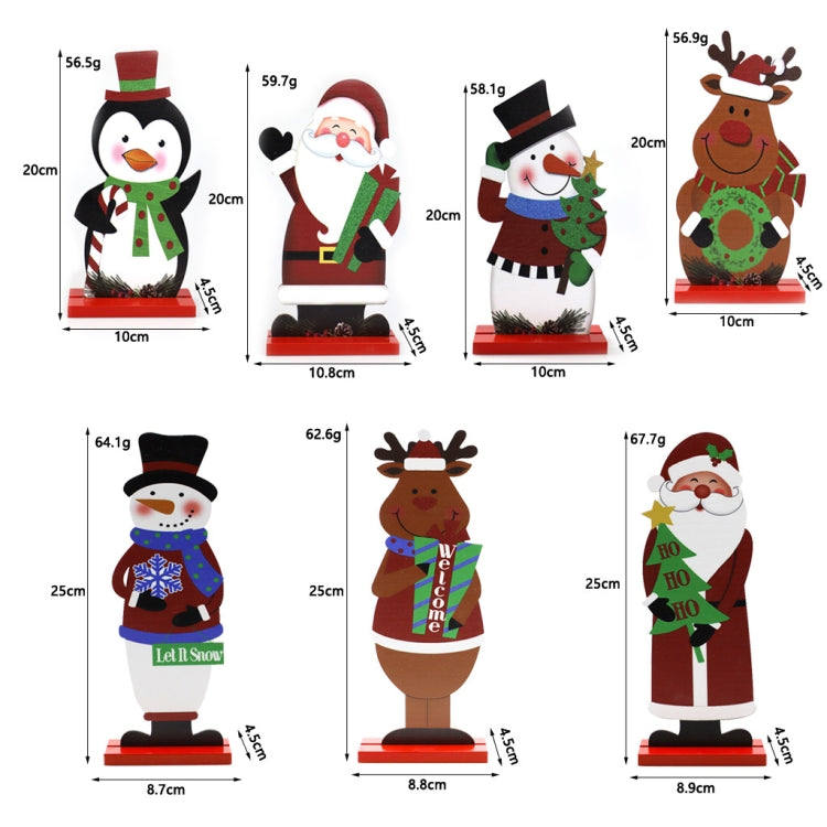 Christmas Festival Decorations Wooden Figure Desktop Decoration My Store