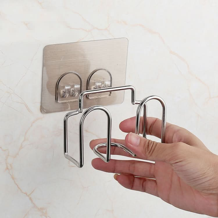 Stainless Steel Shelf Free Punching Multifunctional Powerful Suction Cup Hook Sponge Drain Rack - Reluova