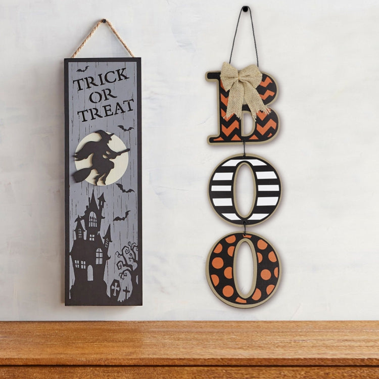 Wooden Halloween BOO Letters Home Decoration Hanging Crafts