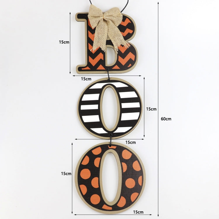 Wooden Halloween BOO Letters Home Decoration Hanging Crafts