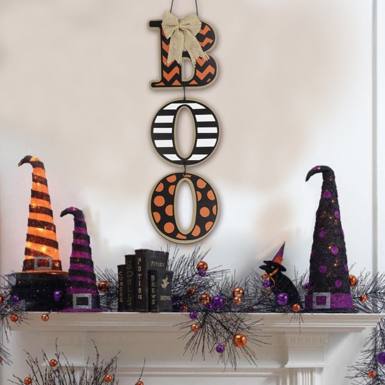 Wooden Halloween BOO Letters Home Decoration Hanging Crafts My Store