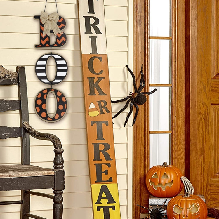 Wooden Halloween BOO Letters Home Decoration Hanging Crafts