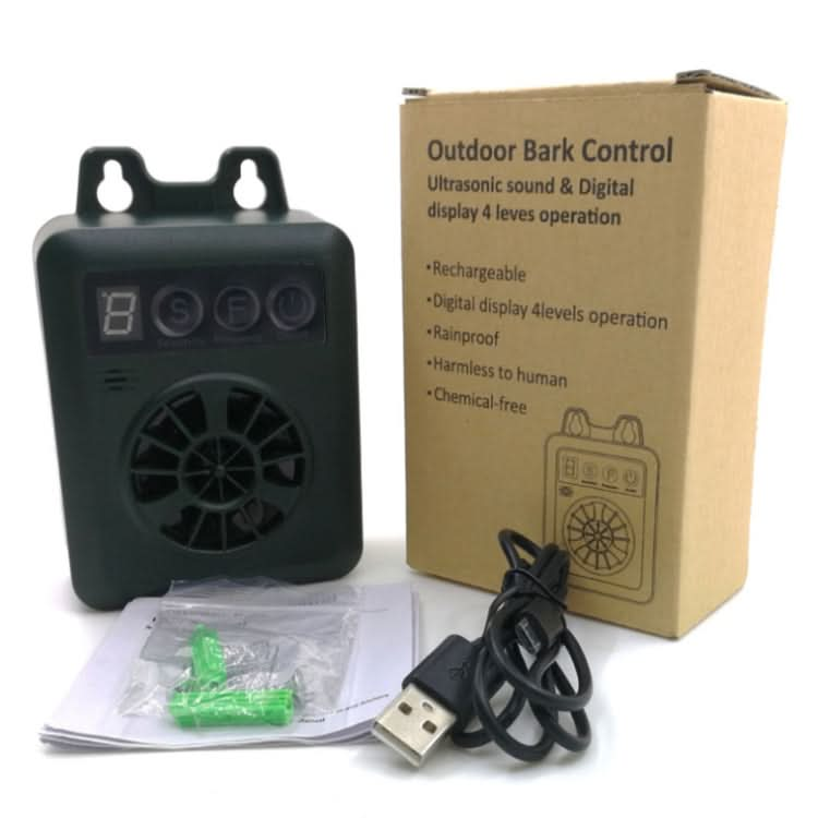 K6 USB Rechargeable Ultrasonic Bark Arrester Repeller Anti-Barking Dog Training.