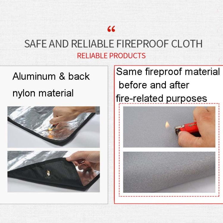 CLS Outdoor Camping Fireproof Cloth Picnic Barbecue Heat Insulation Mat Flame Retardant Fiberglass Fire Blanket Reluova