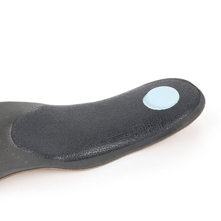 1 Pair Breathable Sweat-Absorbing And Shock-Absorbing Leather Arch Correction Insole