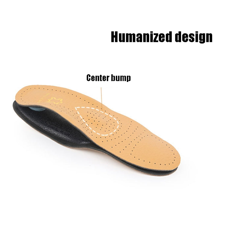 1 Pair Breathable Sweat-Absorbing And Shock-Absorbing Leather Arch Correction Insole