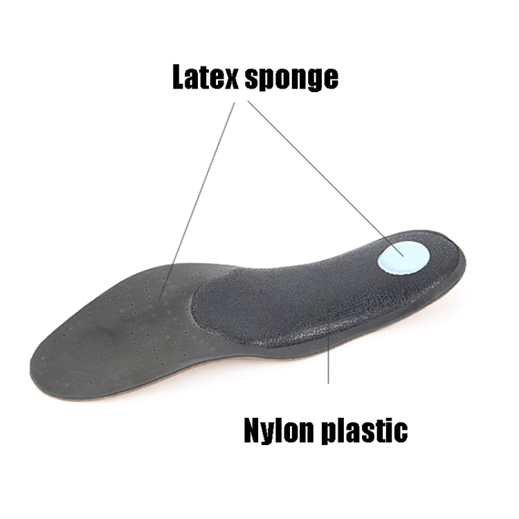 1 Pair Breathable Sweat-Absorbing And Shock-Absorbing Leather Arch Correction Insole