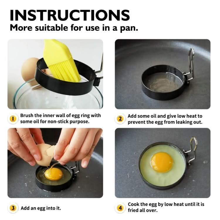 Egg Ring Iron Spray Non-Stick Round Omelette Model Omelette Mold - Reluova