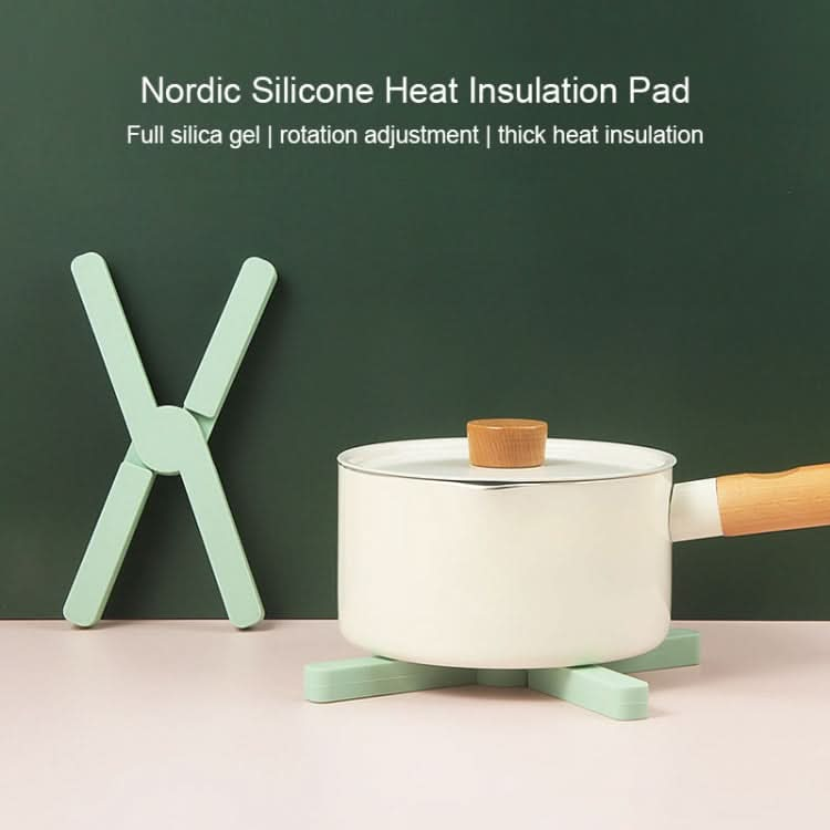 Thickened X-shaped Silicone Foldable Pot Mat Kitchen  Heat-Insulation Meal Coaster High Temperature Table Mat - Reluova