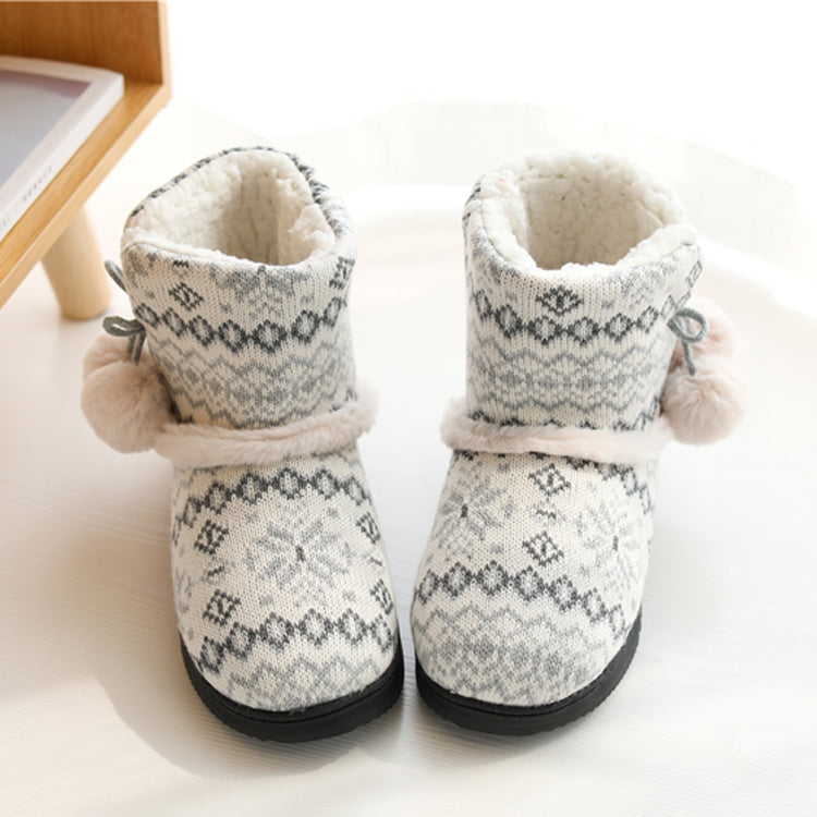 Winter High-Top Cotton Slippers Cotton Slippers With Heel Velvet Thick-Soled Indoor Warm Shoes Reluova