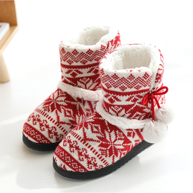 Winter High-Top Cotton Slippers Cotton Slippers With Heel Velvet Thick-Soled Indoor Warm Shoes