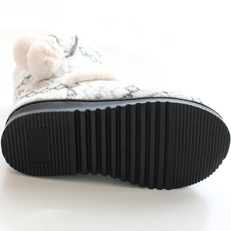 Winter High-Top Cotton Slippers Cotton Slippers With Heel Velvet Thick-Soled Indoor Warm Shoes