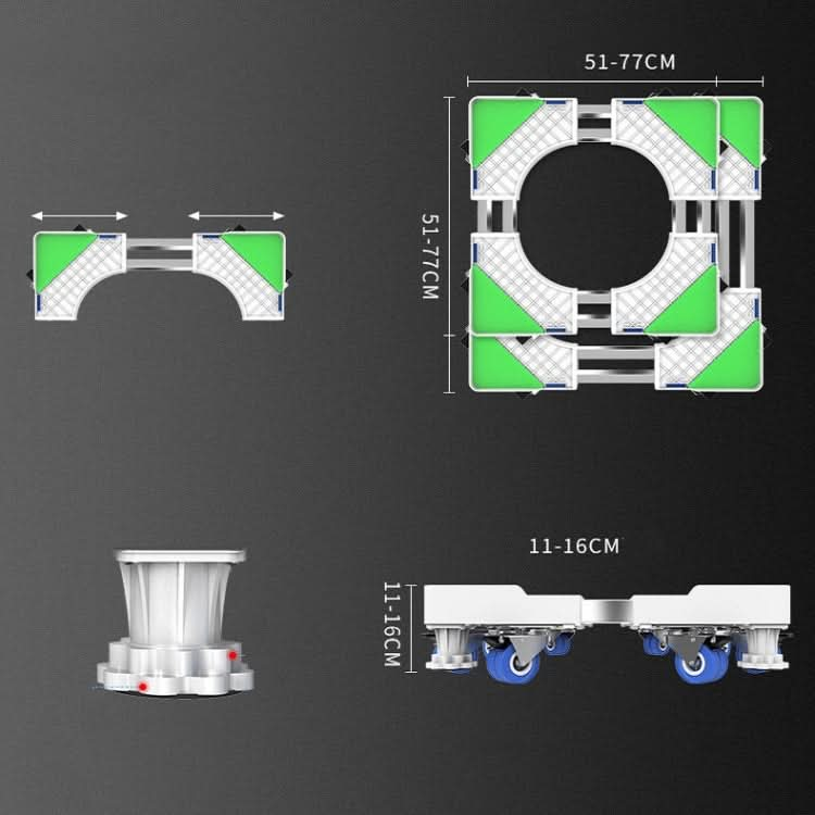 Adjustable Stainless Steel Refrigerator Bracket Washing Machine Base Bracket Reluova