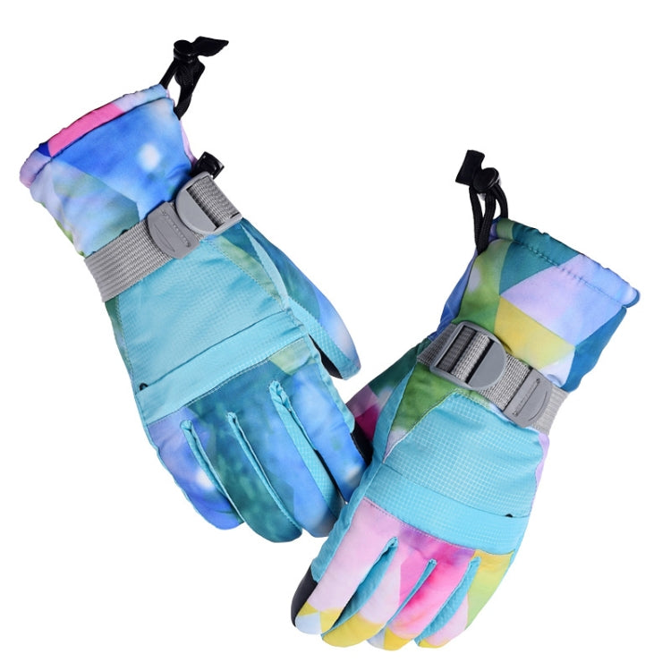 Unisex Skiing Riding Winter Outdoor Sports Touch Screen Thickened Splashproof Windproof Warm Gloves, Series 2