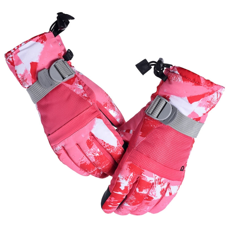 Unisex Skiing Riding Winter Outdoor Sports Touch Screen Thickened Splashproof Windproof Warm Gloves, Series 1