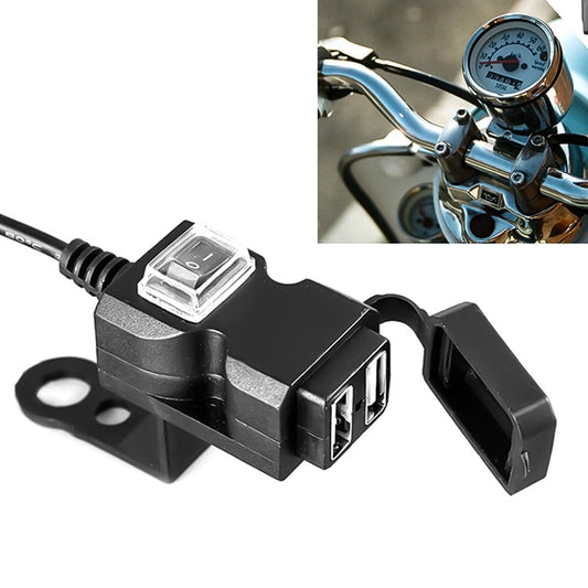 Dual USB Port 12V Waterproof Motorbike Motorcycle Handlebar Charger 5V 1A/2.1A Adapter Power Supply Socket for Phone Mobile ÎҵÄÉ̵ê